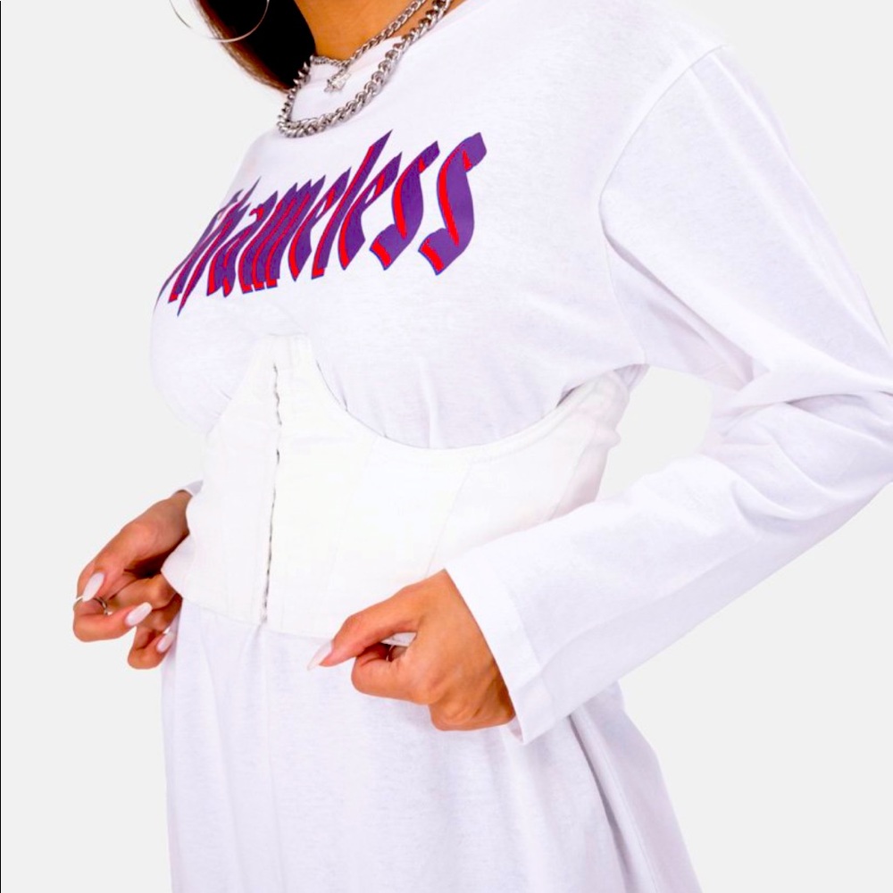 White corset top, corset only! Size XS